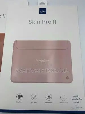 WIWU Skin Pro II Pink PU Leather Sleeve for MacBook Air 13"