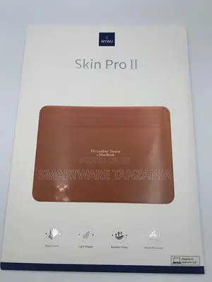 WIWU Skin Pro II Brown PU Leather Sleeve for MacBook Pro 14.2"