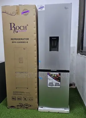New Roch Fridge RFR-330DBWD-B Double Door