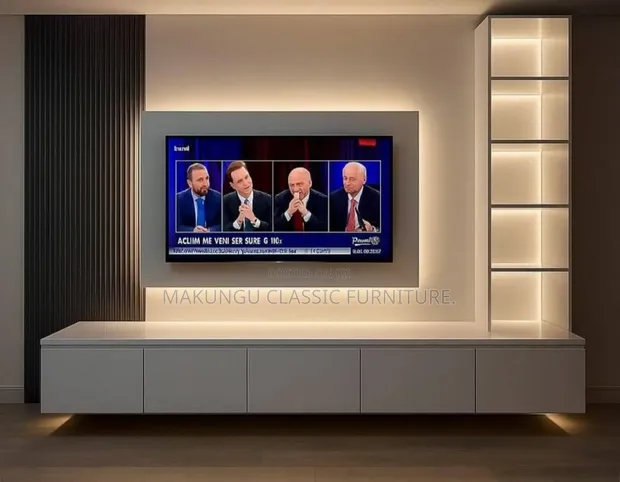 Skyline Furniture TV Unit & Showcase - Mpya Kabisa - 1