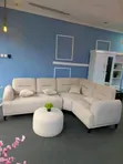 Sofa ya L Mpya, Ina Seating Nne, Rangi Nyeupe - 4