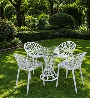 Simple and Unique Dining Table with 4 Chairs