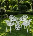 Simple and Unique Dining Table with 4 Chairs - 2