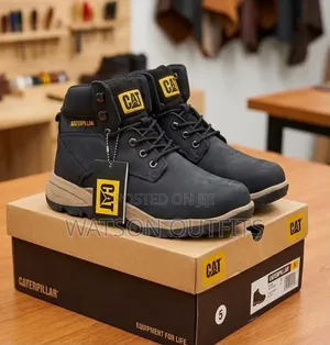 CAT Brand Men's Leather Safety Boots