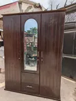 Three-Door Mninga Wood Cabinet - 1