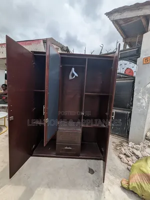 Three-Door Mninga Wood Cabinet