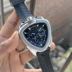 Tonino Lamborghini Watch - Black Rubber, Silver Case