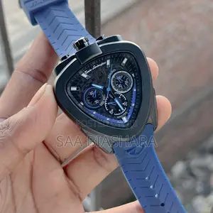 Tonino Lamborghini Watch - Blue Rubber, Black Case