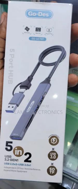 Go-Des GD-UC707 5-in-2 USB Hub