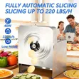 Commercial Electric Fruit & Vegetable Slicer - Stainless Steel - 2