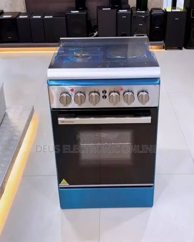 Hisense 50x55cm Cooker - 3 Gas Hobs + 1 Electric Plate - 1
