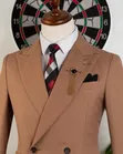 Romaster Men's Slim Fit Double-Breasted Suit - 1
