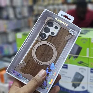 Samsung Galaxy S26 Ultra Phone Case - Walnut Wood Grain & Metal