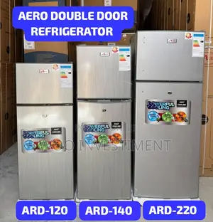 Aero Double Door Refrigerator 120L (Black/Silver)