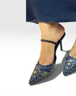 Viatu Vipya vya Kisigino cha Kitten vya Slingback Vilivyopambwa - 3