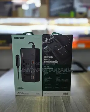 Green Lion GC-200 Car Inverter 200W (2 AC, 2 USB-A, 1 USB-C)