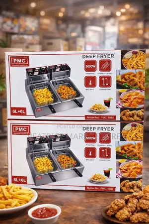 PCM Double Deep Fryer - 6L, 5000W