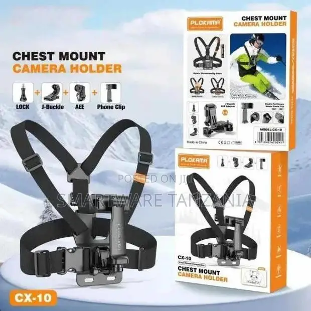 Plokama Action Camera Chest Mount Harness for GoPro & Phones - 1