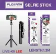 Plokama LIVE LED Selfie Stick - 1.3m - 1