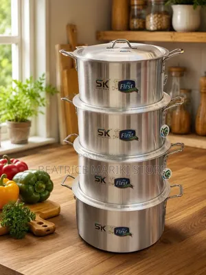 Set ya Sufuria za Furi za Stainless Steel (Vipande 4)