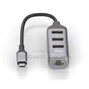 Onten USB 3.0 Hub with 3 Ports and Ethernet