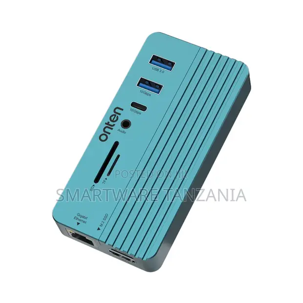 Onten USB Hub with 2x USB 3.0, Ethernet, SD/TF Card Slot - 1