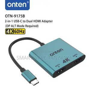 Onten USB-C to Dual HDMI Adapter (4K@60Hz)