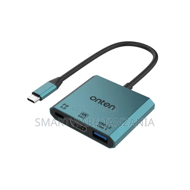 Onten USB-C to HDMI & USB 3.2 Gen 1 Adapter with Power Delivery - 1