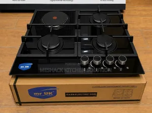 MR UK Cooker with 3 Gas Burners + 1 Electric Hot Plate