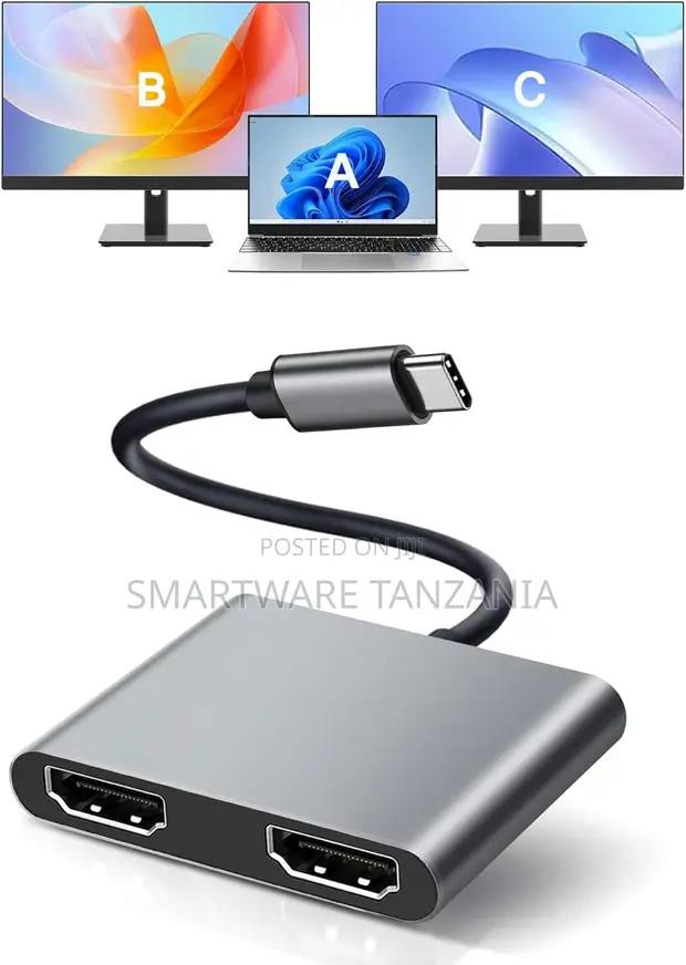 USB-C to Dual HDMI Adapter (4K@60Hz/30Hz) - 1