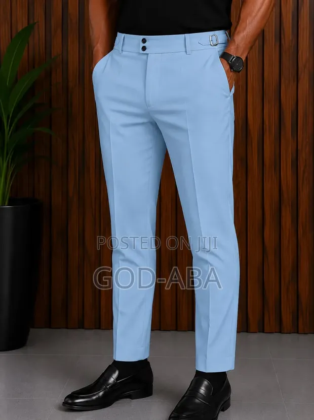Navy Light Blue Trousers - 1