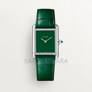 Cartier Tank Watch - Green Leather Band