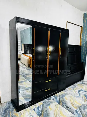 Wood-Mode Black Four-Door Cabinet