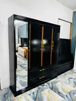 Wood-Mode Black Four-Door Cabinet - 1