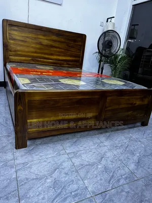 Mninga Wood Bed - Brown