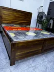 Mninga Wood Bed - Brown - 2