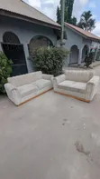 Sofa ya Luxury 2+2 Rangi ya Cream - 2