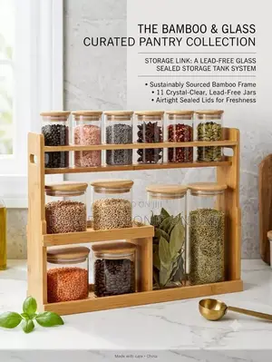 Glass Canisters Set - 12 Pieces