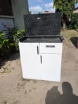 Used Wood-Mode Kitchen Cabinet - White, Double Plate - 1