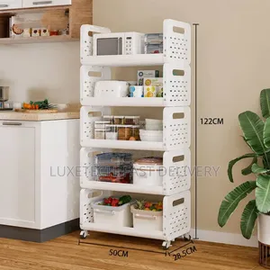 5-Tier Rolling Storage Trolley - Multi-Purpose Organizer