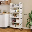 5-Tier Rolling Storage Trolley - Multi-Purpose Organizer - 1
