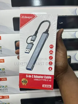 Aldeepo 5-in-2 USB Hub Adapter & Type-C Docking Station