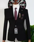 Carlos Cardini Classic Black 3-Piece Groom Suit - 4