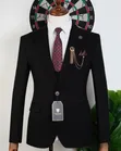 Carlos Cardini Classic Black 3-Piece Groom Suit - 5