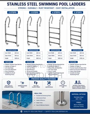 Stainless Steel Swimming Pool Ladder