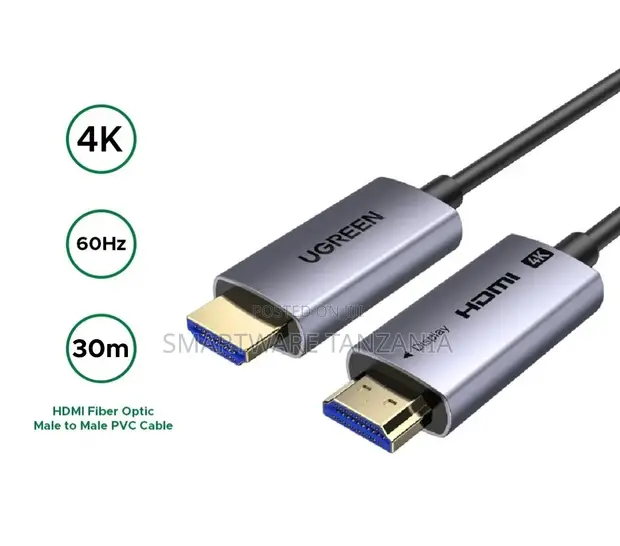UGREEN 30M Fiber Optic HDMI Cable (Male-to-Male, Aluminum Shell) - 1