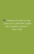 Apple MacBook Pro 2020 13-inch i5 8GB RAM 256GB SSD - 1