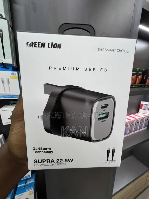 Green Lion 22.5W 2-Port USB-C/A Charger - 1