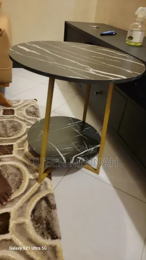 Modern Two-Tier Round Accent Table
