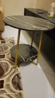 Modern Two-Tier Round Accent Table - 1